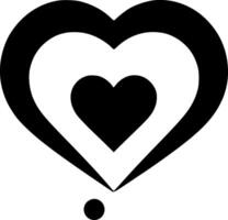 Heart, Minimalist and Simple Silhouette - illustration vector