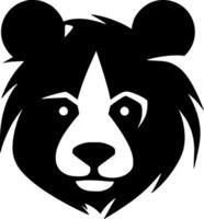 Panda, Minimalist and Simple Silhouette - illustration vector