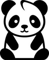 Panda, Minimalist and Simple Silhouette - illustration vector