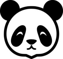 Panda, Minimalist and Simple Silhouette - illustration vector