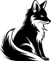 Fox, Minimalist and Simple Silhouette - illustration vector