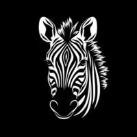 Zebra, Minimalist and Simple Silhouette - illustration vector