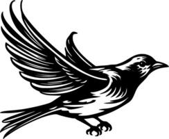 Bird, Minimalist and Simple Silhouette - illustration vector
