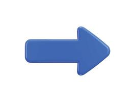 Right arrow icon 3d rendering illustration vector