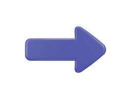 Right arrow icon 3d rendering illustration vector