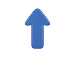 Top arrow icon 3d rendering illustration vector