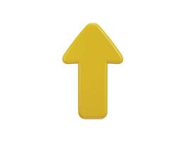 Top arrow icon 3d rendering illustration vector