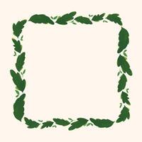 Frame leaves background vector