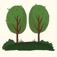 Tree in the bush vector
