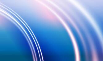 bright line light on blue background. smooth curve motion. vector