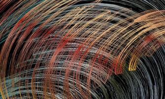 sketch ink hand drawn scribble texture. colorful brush on black background. line art. vector