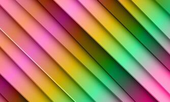 Panels form an abstract iridescent background. colorful rainbow diagonal stripes. vector
