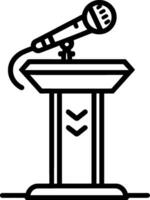 Podium Lectern Microphone vector