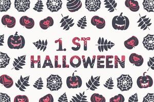 Halloween pattern background vector