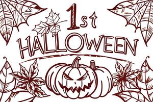 Halloween pattern background vector