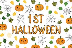 Halloween pattern background vector