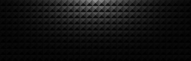 elegant wide 3d black pyramid pattern background vector