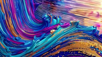 Fluid art background featuring swirling, vibrant colors in stunning macro detail photo
