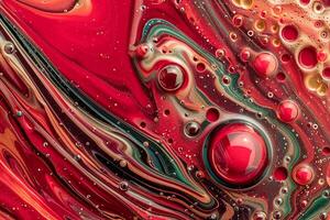 Fluid art background featuring swirling, vibrant colors in stunning macro detail photo