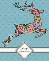 Background with jumping deer vector