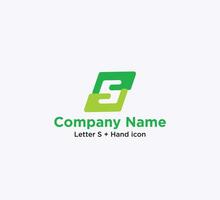 Modern minimal Letter S logo design for company website vector