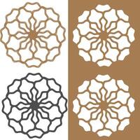 Laser cut Design for CNC, Decorative stencil for laser cutting of wood panel, vector