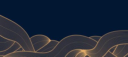 blue and gold pattern background vector
