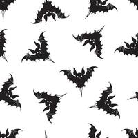 Seamless pattern with bats on a white background. Halloween Pattern vector