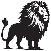 a black and white drawing of a lion with a white stripe. vector
