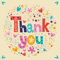 thank you greeting card for web thanksgiving and presentation template vector