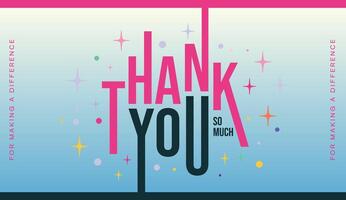 thank you greeting card for web thanksgiving and presentation template vector