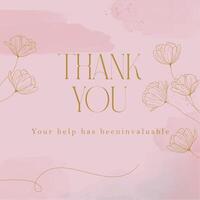 thank you greeting card for web thanksgiving and presentation template vector