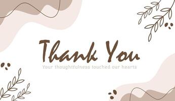 thank you greeting card for web thanksgiving and presentation template vector