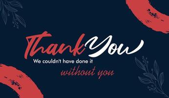 thank you greeting card for web thanksgiving and presentation template vector