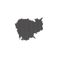 Cambodia map icon vector