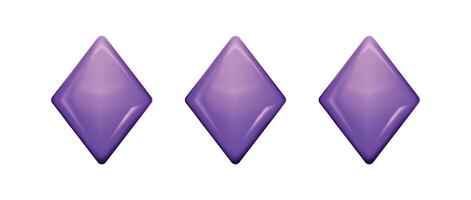 3D shapes and elements. Diamond Plastic. Balloons and bubbles. Rhombus. Render. Shiny. Icon. Isolated. Trendy icons for games and web design. Doodle. Isolated. Scribble vector