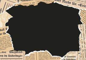 Crumpled torn paper. Jagged edges. Collage. Frame and textbox. Concept from scraps background, newspaper fragments and tape. Trendy elements. Template. Set and collection. Old sheets. Breaking news vector