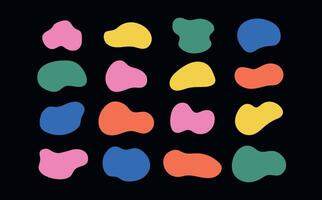 Set of abstract shapes and figures. Textbox. Frame and speech bubbles. Modern trendy geometric shapes. Illustration. Minimalism. Talk. Doodle and hand drawn. Collection. Flow and aesthetic vector
