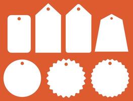 Label design for prices of various types, vector