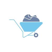 wheelbarrow concept line icon. Simple element illustration. wheelbarrow concept outline symbol design. vector