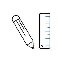 ruler concept line icon. Simple element illustration. ruler concept outline symbol design. vector