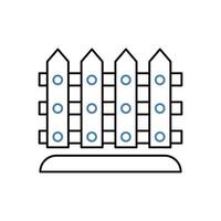 secure fence concept line icon. Simple element illustration. secure fence concept outline symbol design. vector
