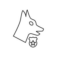 guard dog concept line icon. Simple element illustration. guard dog concept outline symbol design. vector
