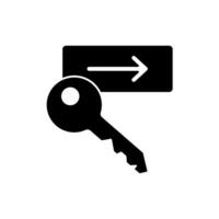 keycard access concept line icon. Simple element illustration. keycard access concept outline symbol design. vector