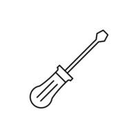 screwdriver concept line icon. Simple element illustration. screwdriver concept outline symbol design. vector