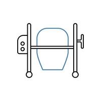 concrete mixer concept line icon. Simple element illustration. concrete mixer concept outline symbol design. vector