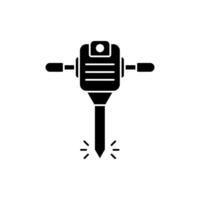 jackhammer concept line icon. Simple element illustration. jackhammer concept outline symbol design. vector