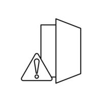door alert concept line icon. Simple element illustration. door alert concept outline symbol design. vector