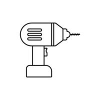 cordless drill concept line icon. Simple element illustration. cordless drill concept outline symbol design. vector