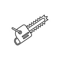 chain saw concept line icon. Simple element illustration. chain saw concept outline symbol design. vector